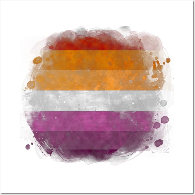 Lesbian pride flag Wall Art by Mig's Design Shop